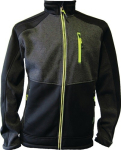 Gebreid fleecejack Maat donkergroen/zwart/lime Terrax