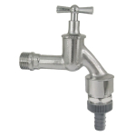 Afvoerventiel met terugslagklep 3/4" met schroefaansluiting, mat verchroomd GEKA 1230MC