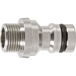 Device plug AG G 1/2", MS nickel-plated GEKA plus 710AX