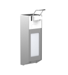 Metalen dispenser voor 2,5 liter fles met kijkvenster, met slot