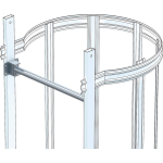 Safety barrier steel galvanised with spring mechanism Zarges