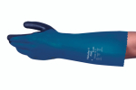 Handschoenen PVC/nitril chemische bescherming Maat L=380 blauw Ansell Alpha Tec 04-005