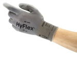 Gloves PU knit fine Size 9 partially coated grey Ansell HyFlex 48-102