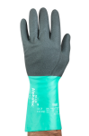 Nitrile chemical protection gloves L=328 grey/green Ansell Alpha Tec 58-128