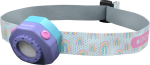LED-hoofdlamp voor kinderen met rood & blauw licht 40/5 lm, incl. micro USB oplaadkabel Ledlenser Kidled4R paars