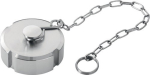 Kap met ketting DN20, zonder afdichting SS AISI 304, melkpijpfitting