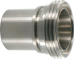 VT conische spie met buitendraad DM20, 19 mm, glad, zonder afdichting SS AISI 316, melkpijpfitting
