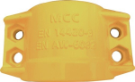 Klemschaal DN19, 19x6 mm Aluminium geel