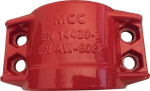 Clamping shell DN38, 38x6.5 mm Aluminium red