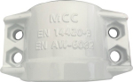 Clamping shell DN75, 75x8 mm Aluminium white