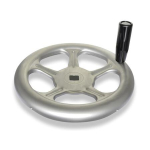 Handwheel made of A4 stainless steel GN 228-A4-250-V17-D-GS with swivelling handle