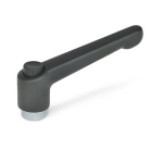 Klemmhebel GN 303.2-30-M4-SW-S Griff schwarz, Knopf schwarz