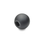 Ball knob for opening DIN 319-KT-16-B5-M PA black