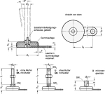 Stelvoet met montagebeugel GN 32-80-M12-49-A5-X