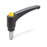 Klemhendel, ontgrendelingsknop Geel GN 603-44-M6-16-DGB Elesa 234121-C4