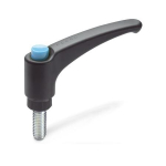 Klemhendel, ontgrendelingsknop Blauw GN 603-63-M8-20-DBL Elesa 234336-C5