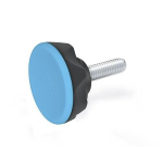 Star knob screw, upper part blue GN 636.4-70-M12-40-DBL