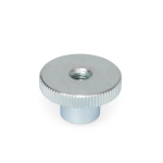High knurled nut, blue galvanised DIN 466-M2-ZB