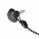 Three-star handle with captive lock GN 5342.13-25-M5-16-P stainless steel