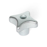 Cross handle, galvanised-blue passivated DIN 6335-GG-32-M6-D-ZB