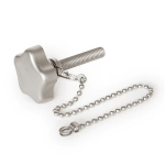 Edelstahl-Sterngriffschraube GN 5334.13-50-M10-30-K mit Kugelkette