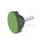 Star grip screw, upper part green GN 636.4-45-M10-20-DGN