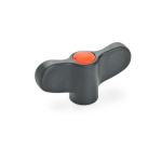Flügelmutter, Kappe Orange GN 634-40-M8-E-DOR