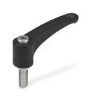 Klemmhebel, Antibakteriell, Schwarzgrau GN 604.1-63-M6-16-SGA