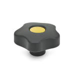 Star grip, cover plug yellow GN 5337.2-32-M5-E-DGB