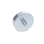 Haltemagnet GN 50.3-ND-6-M3 Scheibenform mit Gewindezapfen