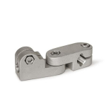Edelstahl-Gelenkklemmverbinder GN 287-B12-B12-2-NI