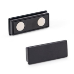 Houdmagneet met kunststof behuizing GN 53.2-ND-55-SW zwart