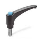Adjustable clamping lever GN 603.1-95-M12-30-DBL Stainless steel interior