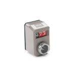 Roestvaststalen positie-indicator met holle as GN 955.2-003-FN-R-GR