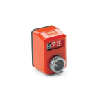 Roestvaststalen positie-indicator met holle as GN 955.2-05.0-FN-L-OR