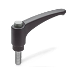 Adjustable clamping lever GN 603.1-30-M6-25-DGR Stainless steel interior