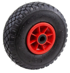 Rad Gummilauffläche Rollenlager Ø 260 mm, Nabe 75 mm, Stollenprofil 2,5 bar, ST-Felge Tragkraft 170 kg