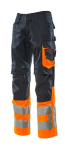 trousers with kneepad pockets Gr.47 L76, blackblue/ orange, MG290 Mascot Safe Supreme Leeds