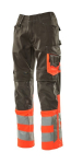 trousers with kneepad pockets Gr.49 L76, dark anthracite/ red, MG290 Mascot Safe Supreme Leeds
