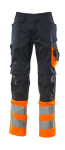 trousers with kneepad pockets Gr.50 L76, blackblue/ orange, MG290 Mascot Safe Supreme Leeds