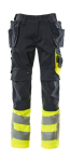 Broek met knie- & ophangzakken Maat 56 L76, zwart/blauw/geel, MG290 Mascot Safe Supreme