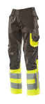 trousers with kneepad pockets Gr.45 L82, dark anthracite/yellow, MG290 Mascot Safe Supreme Leeds