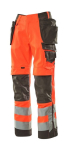 Trousers with knee & hanging pockets Size 48 L90, red/dark anthracite, MG290 Mascot Safe Supreme Wigan