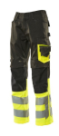 trousers with kneepad pockets Gr.52 L90, black/ yellow, MG290 Mascot Safe Supreme Leeds