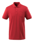 Herren Polo-Shirt Brusttasche rot, MG180 Mascot Crossover Orgon