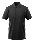 Herren Polo-Shirt Brusttasche schwarz, MG180 Mascot Crossover Orgon