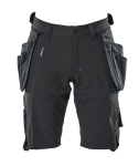 Shorts with hanging pockets black-blue, MG250 Mascot Advanced