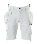 Shorts with hanging pockets white, MG250 Mascot Advanced