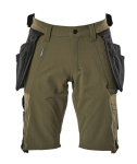 Shorts with hanging pockets moss green, MG250 Mascot Advanced