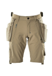 Shorts with hanging pockets light khaki, MG250 Mascot Advanced